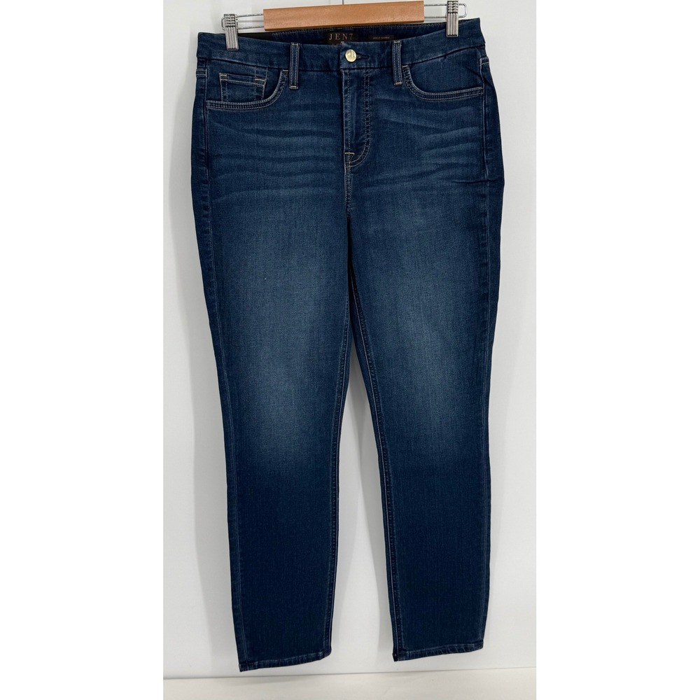 JEN7 by 7 For All Mankind Womens Ankle Skinny Jeans Dark Wash Stretch Sz 8